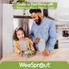 WeeSprout-Set de 2 Platos de succión con tapas para bebés y niños pequeños, 100 % silicona