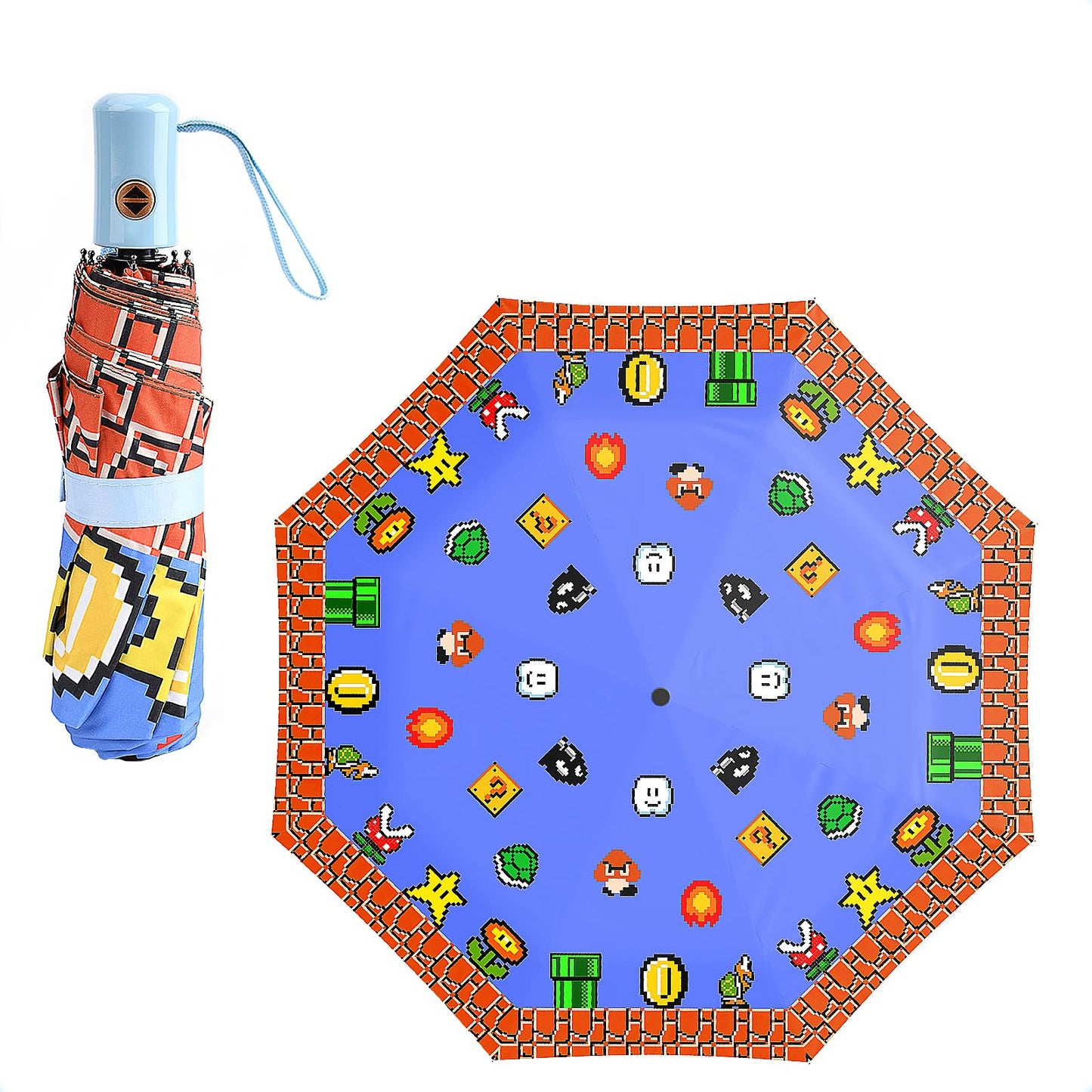 Paraguas plegable resistente al viento, con apertura y cierre automáticos