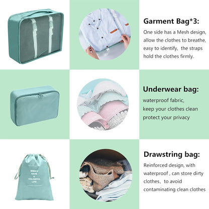 Juego de 7 organizadores de equipaje de viaje