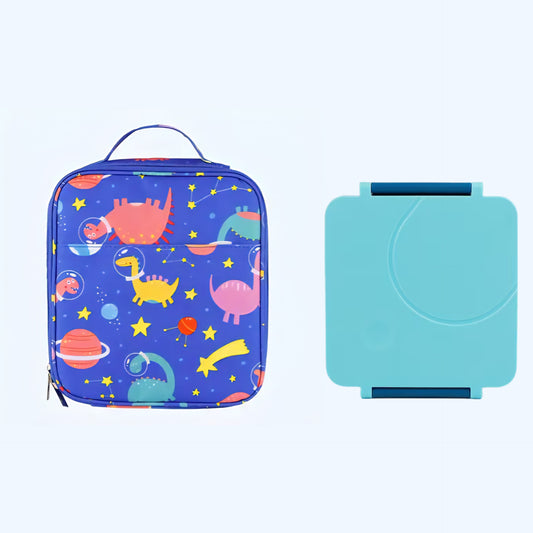 Bolso térmico con recipiente aislado para niños, dinosaurios
