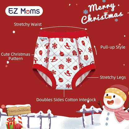EZ Moms-Conjunto de regalos para bebés con pantalones de entrenamiento de Navidad, 3T