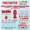 Decoraciones de cumpleaños de camión de bomberos, 24 personas