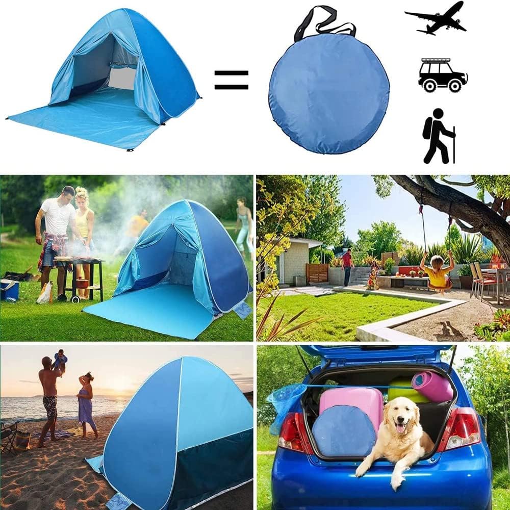 Refugio de playa XXL Pop Up protección UV 50 +, 3-5 personas,  200 x 165 x 130 cm