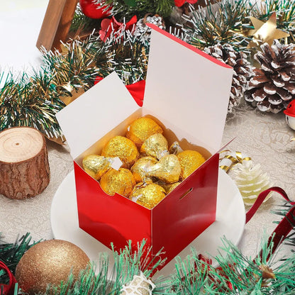 Pequeñas cajas de regalo, 50 unidades de 4 x 4 x 4 pulgadas