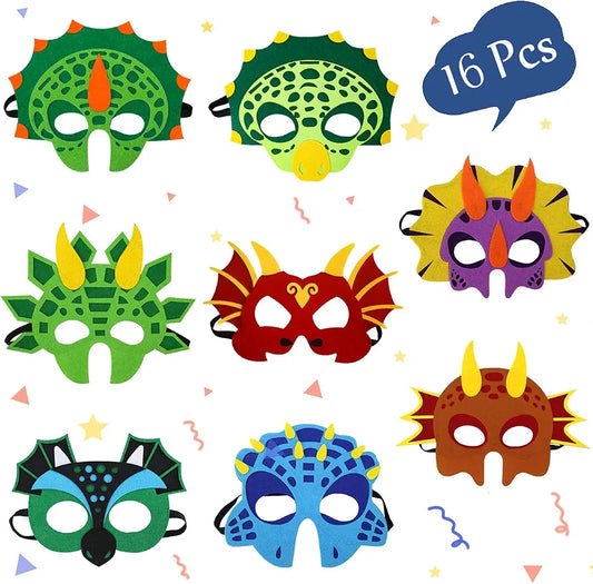 Máscaras dinosaurios, 16uds