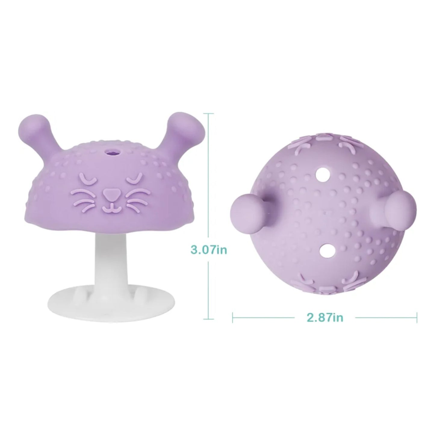 BumbleBee-Juego de juguetes de dentición de silicona de 3 meses, sin BPA, 2 uds