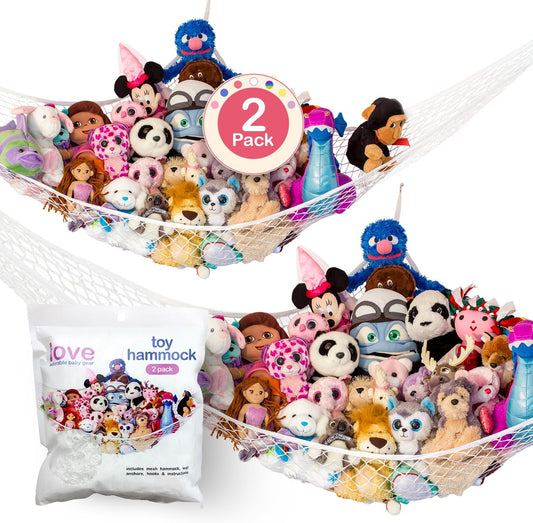 Lilly's Love Hamacas para animales de peluche, organizador colgante de esquina, 2 uds
