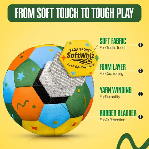 Balón de fútbol sala Softwhiz talla 4 para niños
