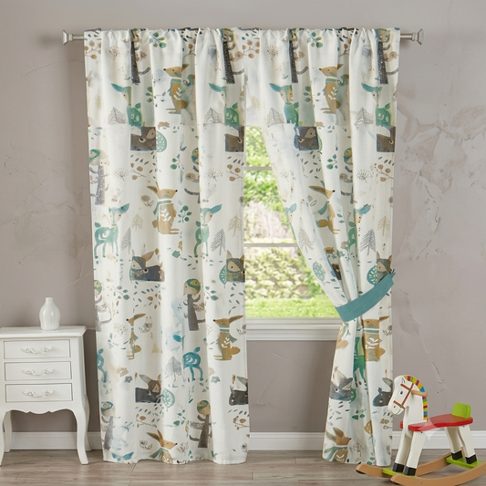 Cortinas para dormitorio,2 piezas de 38X84"
