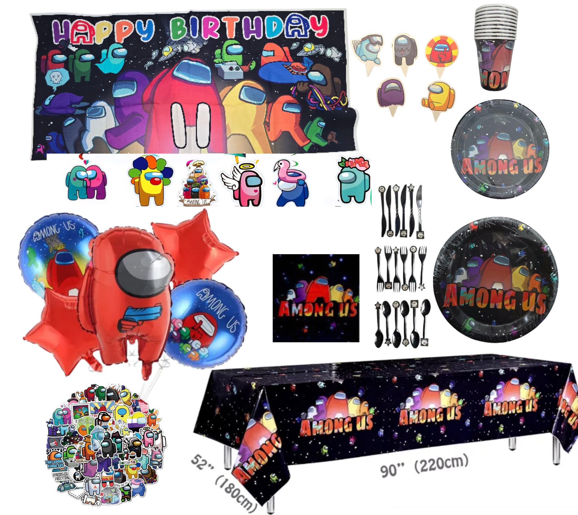 Fiesta temática Among us, suplementos