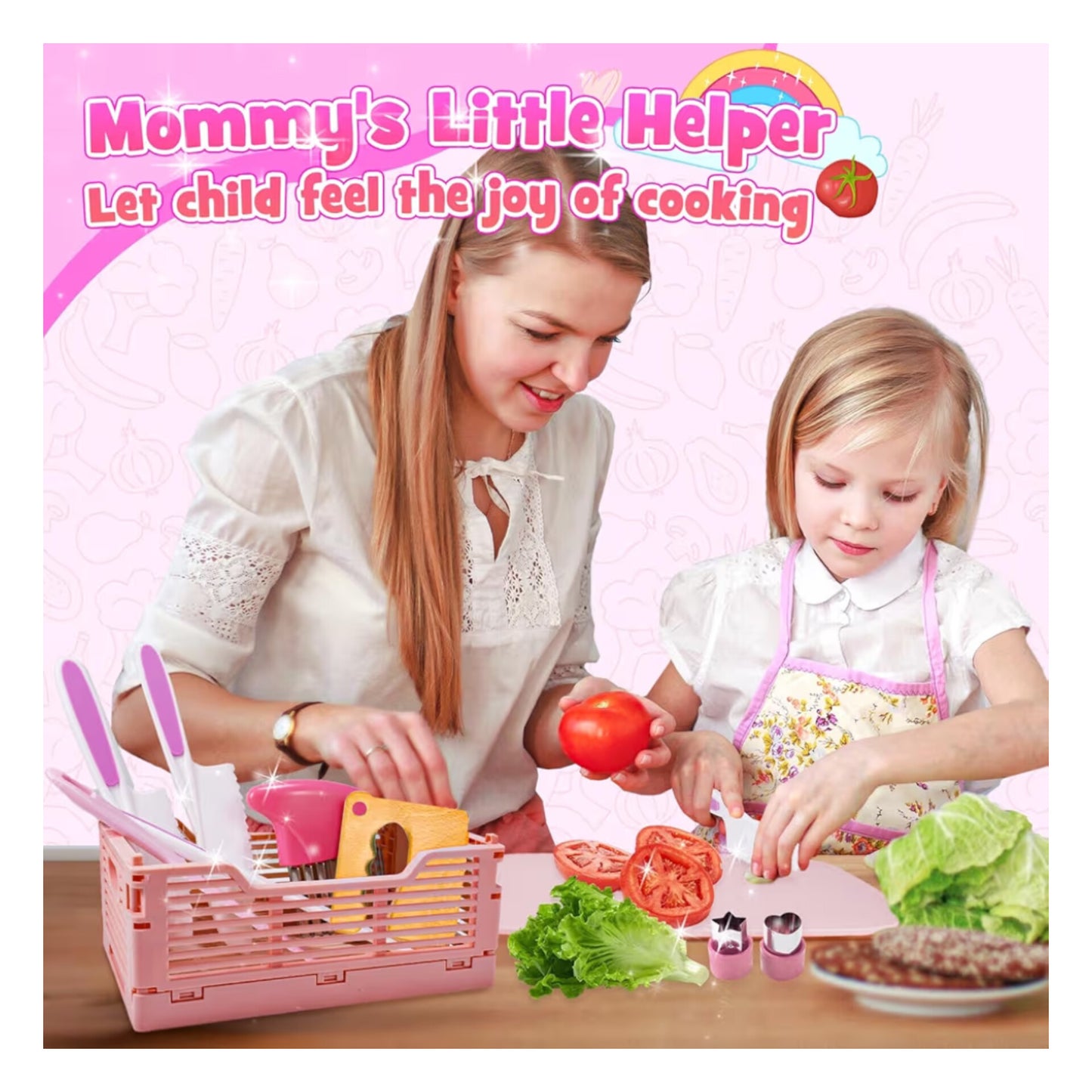 Juego de cuchillos de cocina para niños (no incluye pelador)