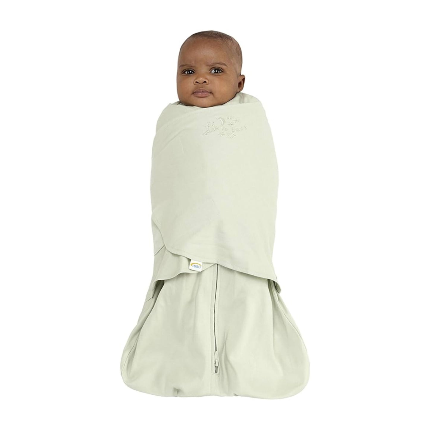HALO Saco de dormir envolvente 100% algodón, manta vestible ajustable de 3 vías, TOG 1.5, Sage, recién nacido, 0-3 meses