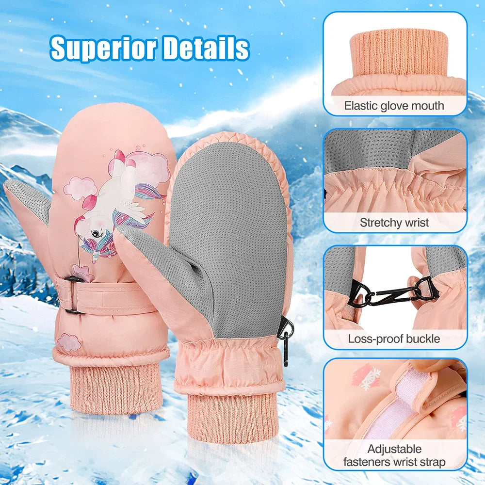 Guantes de esquí para niños, 2-4 años