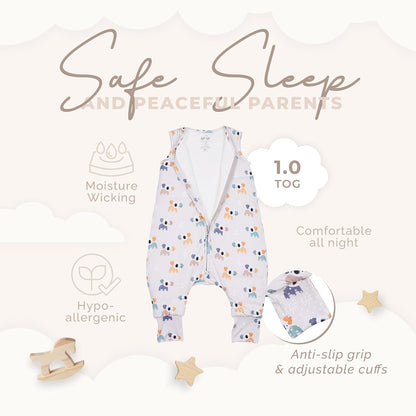 Nyte Nyte Baby - Saco de dormir suave sin mangas para bebés, 0-6 meses, 1.0 TOG