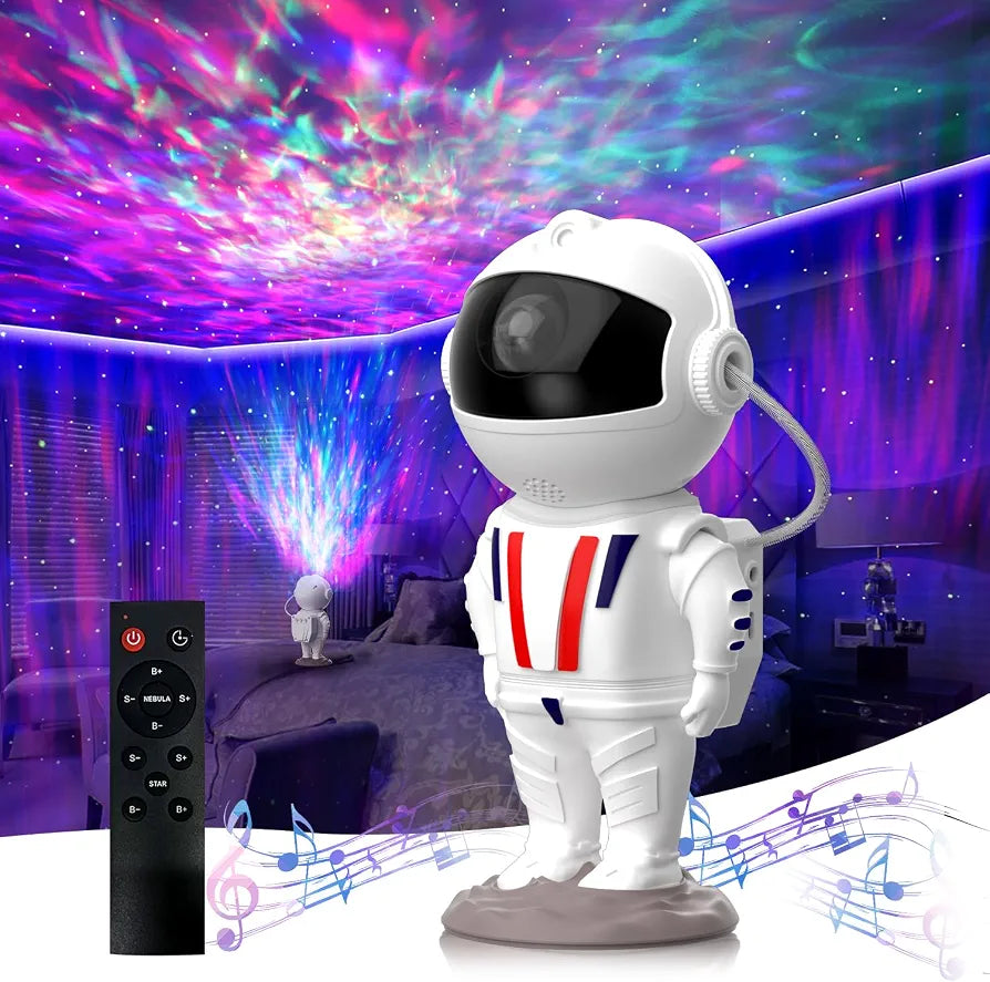 Proyector de estrella de galaxia, altavoces Bluetooth, temporizador de luz nocturna