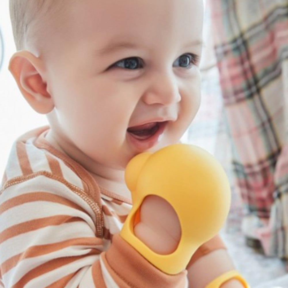 Guantes mordedores de silicón, 2 uds, rosa