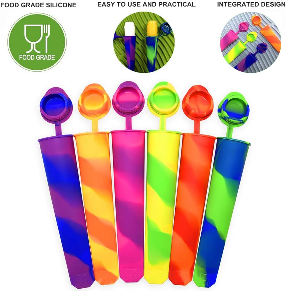 Bangp-Moldes de paletas para niños, 6 moldes de silicona sin BPA