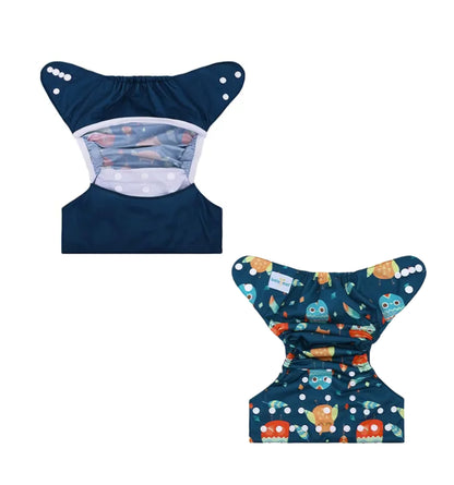 babygoal-Pañales de tela para bebé, 3 pañales +1 inserto