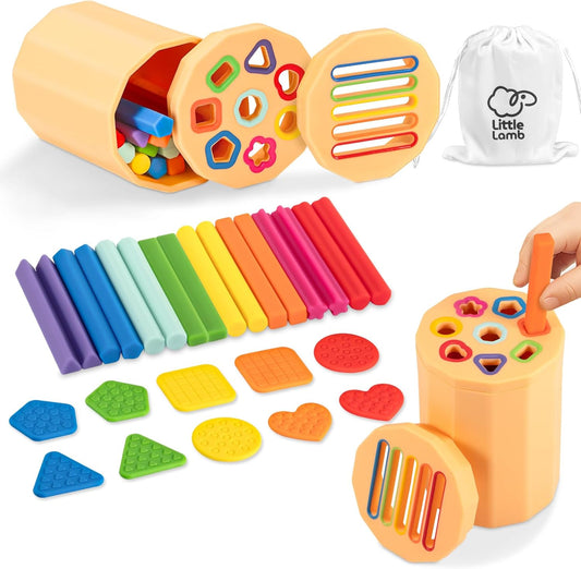 Juguete Montessori para clasificar formas y colores para niños pequeños de 1 a 3 años de silicona