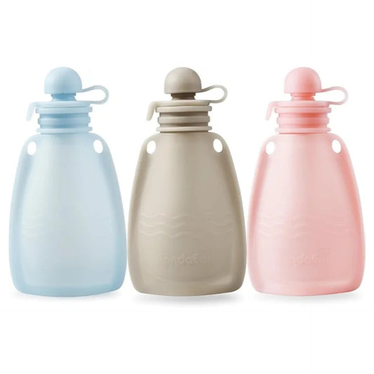 PandaEar Bolsas de alimentos reutilizables de silicona para bebés libre de BPA