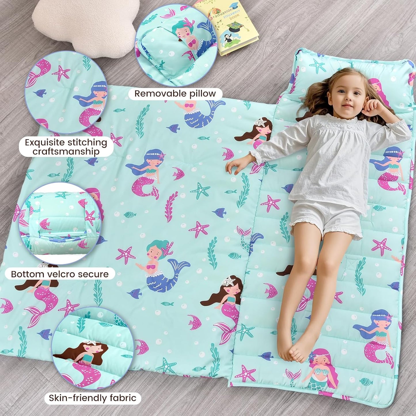 david's kids- Set de alfombrilla para siesta infantil