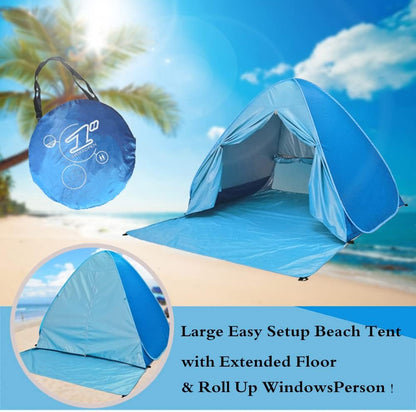 Refugio de playa XXL Pop Up protección UV 50 +, 3-5 personas,  200 x 165 x 130 cm