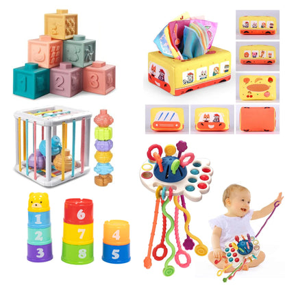 Elleck- Set de juguetes Montessori, 5 en 1