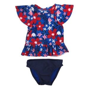Cat &amp; Jack Traje de baño floral para niñas pequeñas 18M