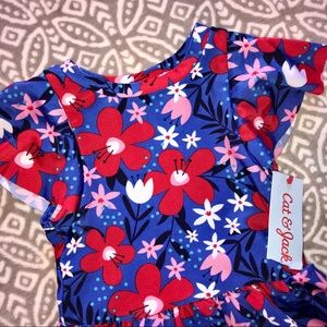 Cat &amp; Jack Traje de baño floral para niñas pequeñas 18M