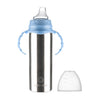 Lil' Hammy- Taza para sorber de acero inoxidable 3 en 1, 8 onzas, Azul