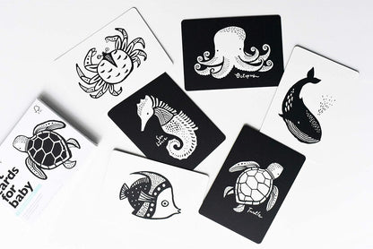 Wee Gallery – tarjetas de alto contraste de animales del océano, imagen 5