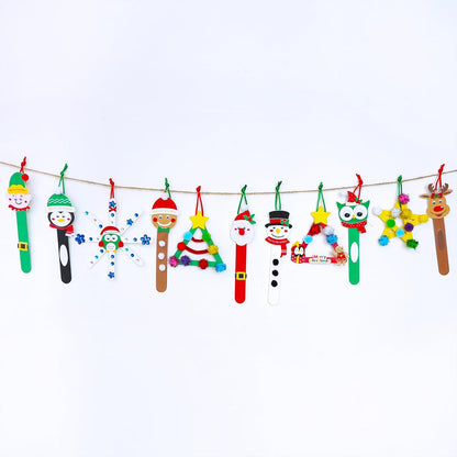 Kit de 24 adornos navideños con palitos Winlyn