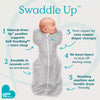 Swaddle Up™- Warm 2.5 TOG Happy Hats, Estampado Blanco, tamaño S 3.5kg- 6kg